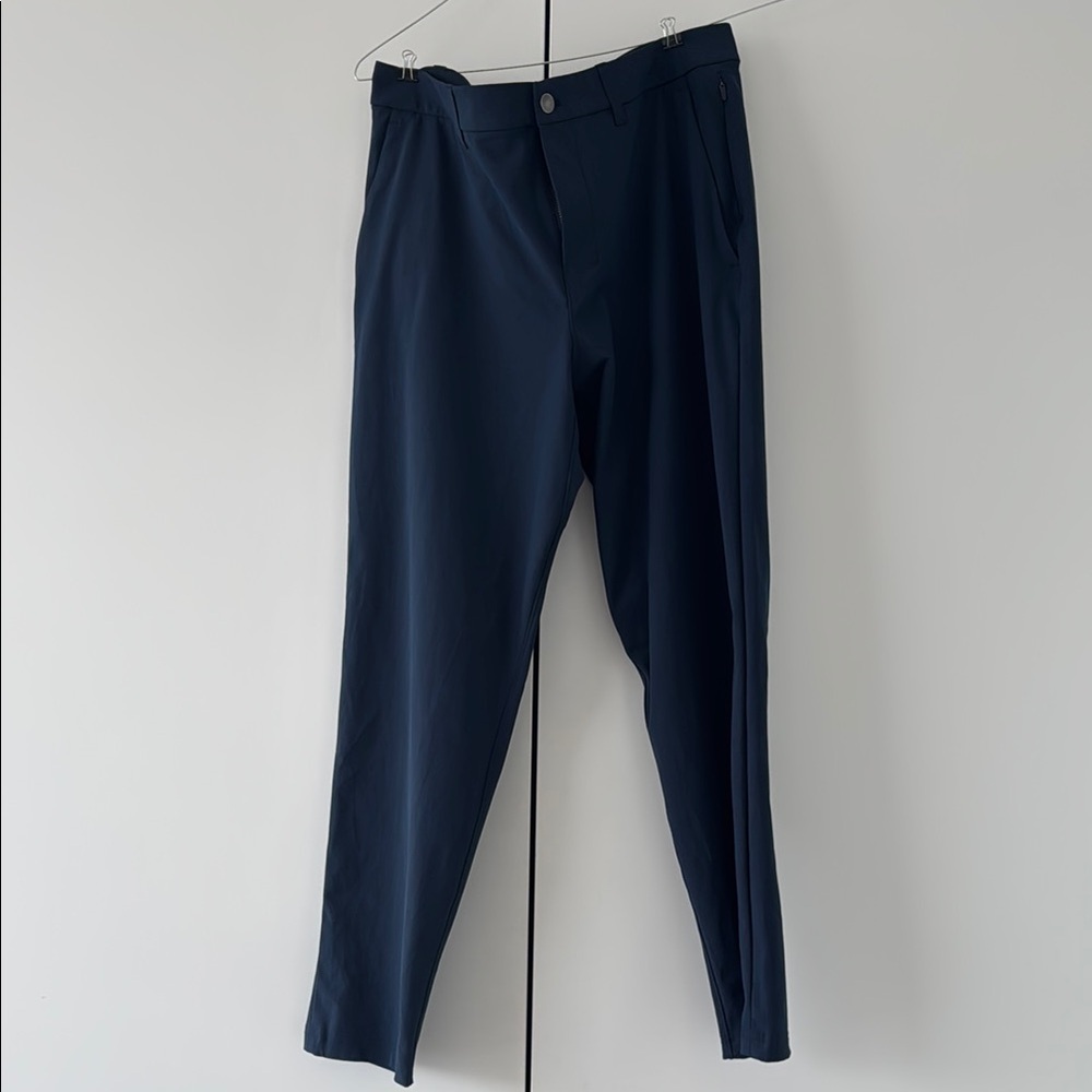 Lululemon ABC Men’s Slim-Fit Pant Warpstreme 34” Waist, Custom 29” length Navy